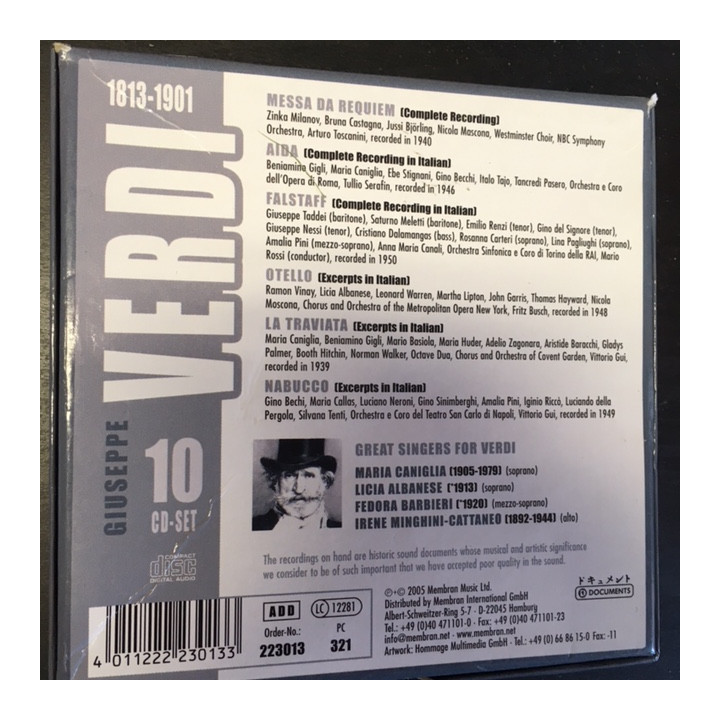 Verdi - 10 CD-Set 10CD (VG+-M-/VG+-M-) -klassinen-