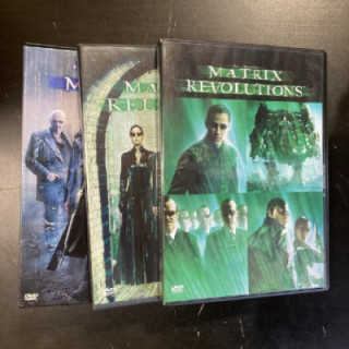Matrix trilogia 3DVD (VG+-M-/VG+-M-) -toiminta/sci-fi-