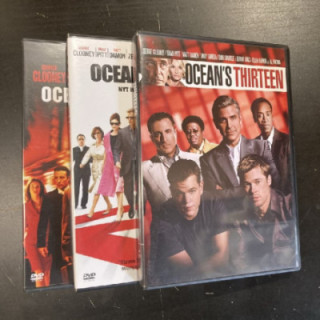 Ocean's 11-13 3DVD (VG+/M-) -toiminta/komedia-