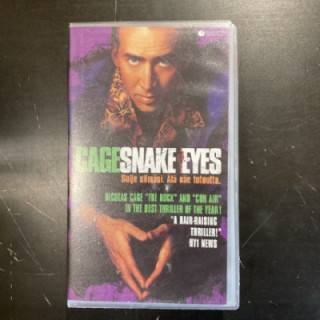 Snake Eyes VHS (VG+/M-) -jännitys-