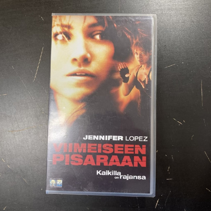 Viimeiseen pisaraan VHS (VG+/M-) -jännitys-