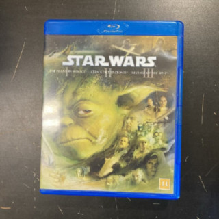 Star Wars I-III (Prequel Trilogy) Blu-ray (VG+-M-/M-) -seikkailu/sci-fi-