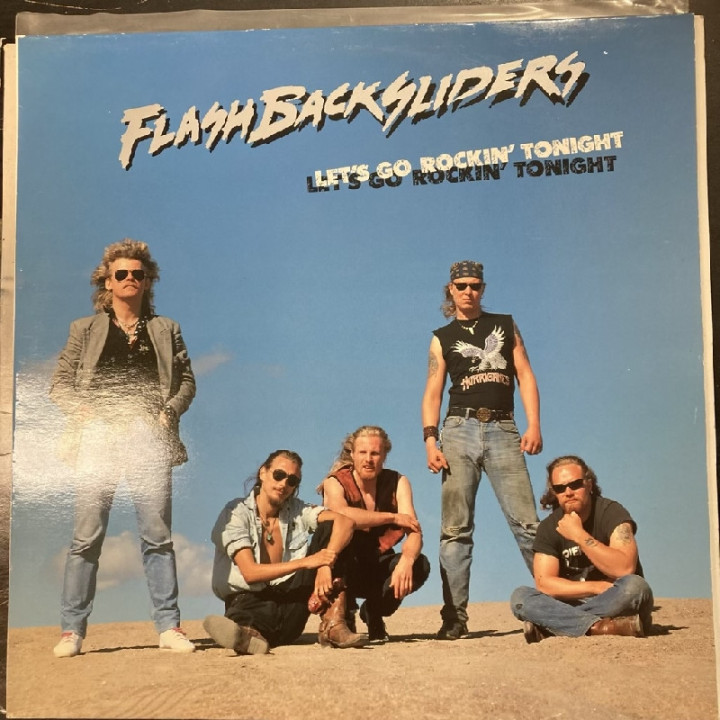 Flashbacksliders - Let's Go Rockin' Tonight (FIN/1990) LP (M-/VG+) -hard rock-
