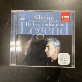 Sibelius - Symphonies 4 & 5 / Finlandia CD+DVD (M-/VG+) -klassinen-