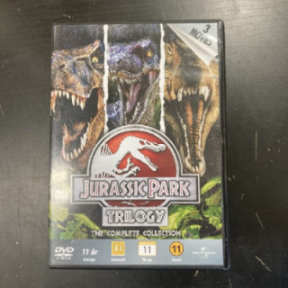 Jurassic Park trilogia 3DVD (VG+/M-) -seikkailu-
