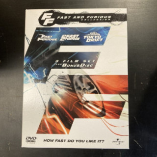 Fast And Furious Collection 4DVD (M-/VG+) -toiminta-