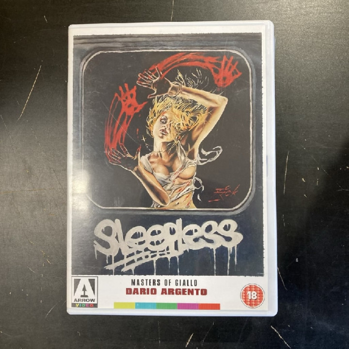 Sleepless (Arrow Video) DVD (VG+/M-) -kauhu- (ei suomenkielistä tekstitystä/englanninkielinen)