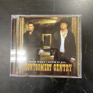 Montgomery Gentry - Back When I Knew It All CD (VG+/M-) -country-