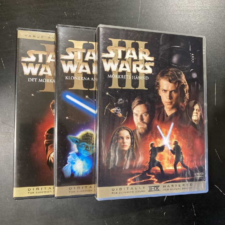 Star Wars I-III (Prequel Trilogy) 5DVD (M-/M-) -seikkailu-