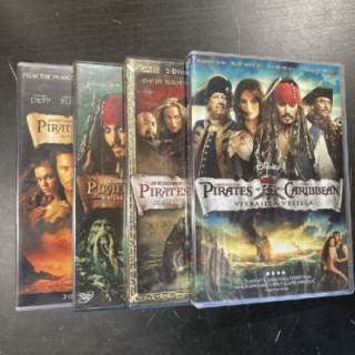 Pirates Of The Caribbean 1-4 6DVD (M-/M-) -seikkailu-