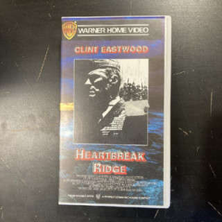 Heartbreak Ridge VHS (VG+/M-) -toiminta/draama-