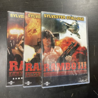 Rambo 1-3 3DVD (VG+/M-) -toiminta-