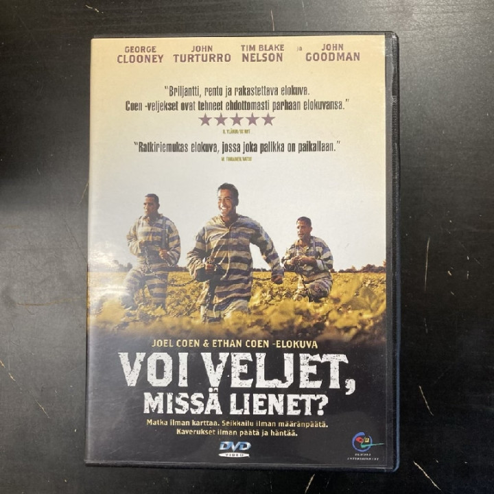 Voi veljet, missä lienet? DVD (VG/M-) -seikkailu/komedia-