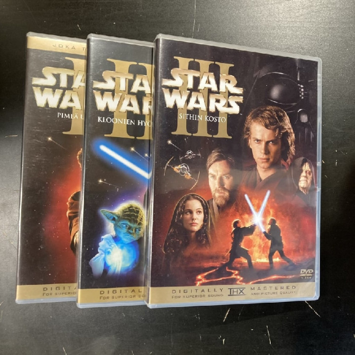 Star Wars I-III (Prequel Trilogy) 6DVD (VG-M-/M-) -seikkailu-
