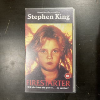 Firestarter VHS (VG+/M-) -kauhu- (ei suomenkielistä tekstitystä)