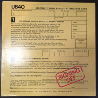 UB40 - Signing Off LP + 12'' SINGLE (VG-M-/VG+) -reggae-