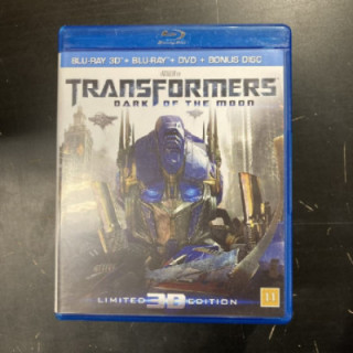 Transformers - Kuun pimeä puoli Blu-ray 3D+Blu-ray+DVD (M-/M-) -toiminta/sci-fi-