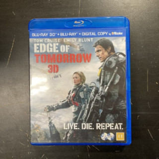 Edge Of Tomorrow Blu-ray 3D+Blu-ray (VG+-M-/M-) -toiminta/sci-fi-