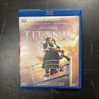 Titanic (1997) Blu-ray 3D+Blu-ray+DVD (VG+-M-/M-) -draama-