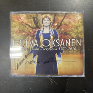 Ritva Oksanen - Laula se laulu (levytyksiä 1970-2010) (nimikirjoituksella) 3CD (VG+-M-/M-) -iskelmä-