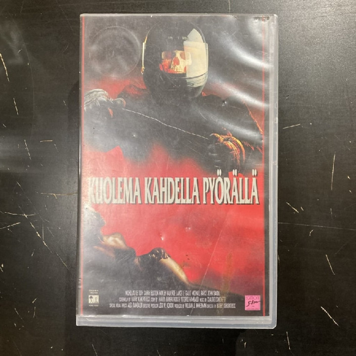 Kuolema kahdella pyörällä VHS (VG+/VG+) -kauhu-