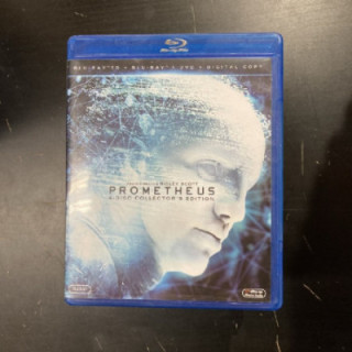 Prometheus (4-disc collector's edition) Blu-ray 3D+Blu-ray+DVD (M-/M-) -seikkailu/sci-fi-
