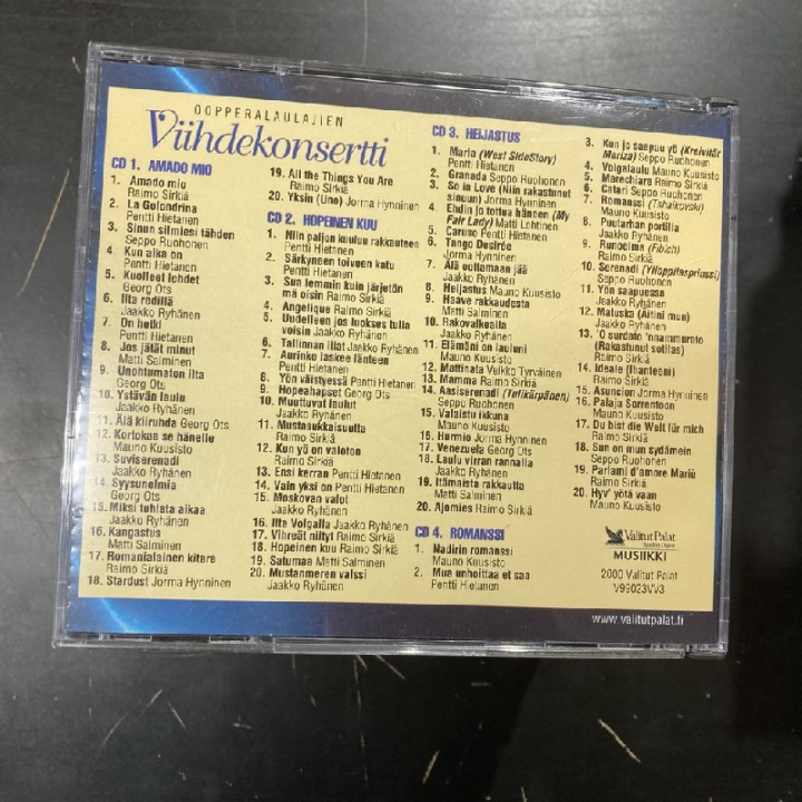 Oopperalaulajien viihdekonsertti 4CD (M-/M-) -klassinen/iskelmä-