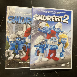 Smurffit 1-2 2DVD (VG+-M-/M-) -animaatio-