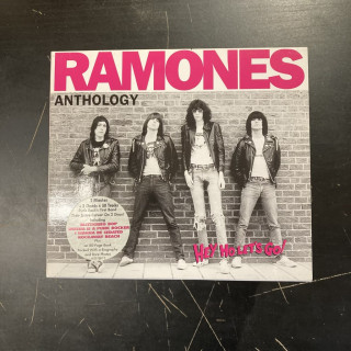 Ramones - Anthology (Hey Ho Let's Go!) 2CD+Kirja (VG+/VG+) -punk rock-