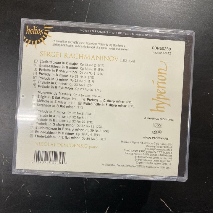 Nikolai Demidenko - Deminenko Plays Rachmaninov CD (VG/M-) -klassinen-
