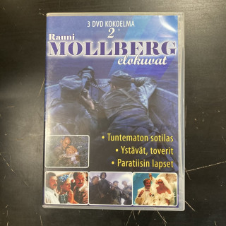 Rauni Mollberg elokuvat 2 (Tuntematon sotilas / Ystävät, toverit / Paratiisin lapset) 3DVD (VG+/M-) -sota/draama-