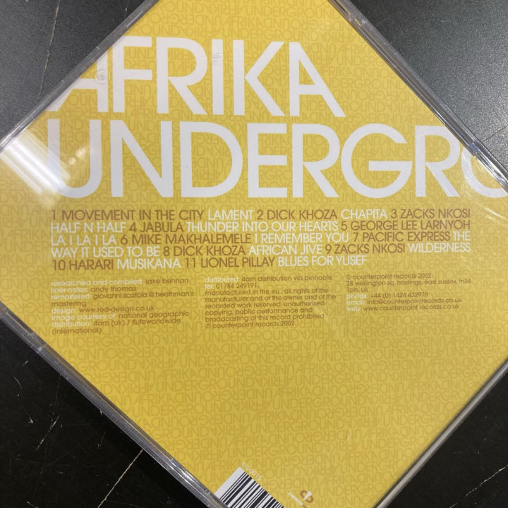 V/A - Afrika Underground (Jazz, Funk & Fusion Under Apartheid) CD (VG/M-)