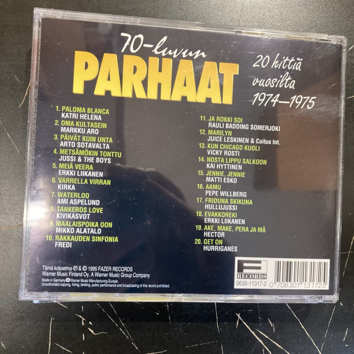 V/A - 70-luvun parhaat 3 (1974-1975) CD (M-/VG+)