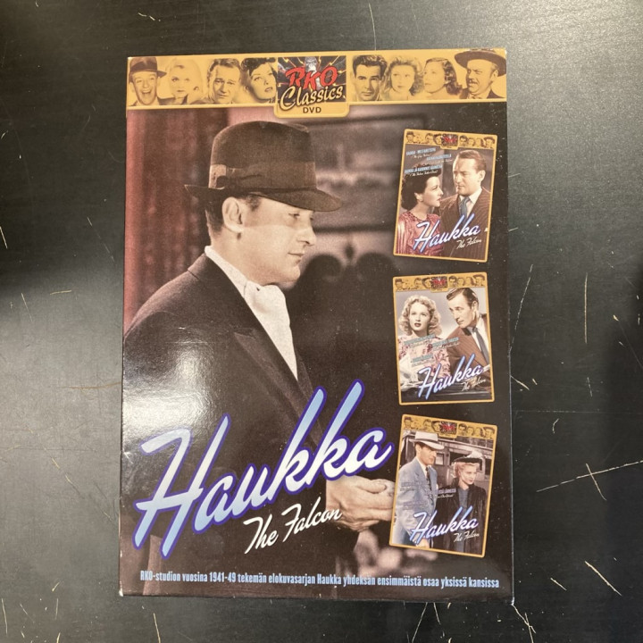 Haukka - The Falcon (yhdeksän ensimmäistä osaa) 3DVD (VG-VG+/VG+) -jännitys/draama-