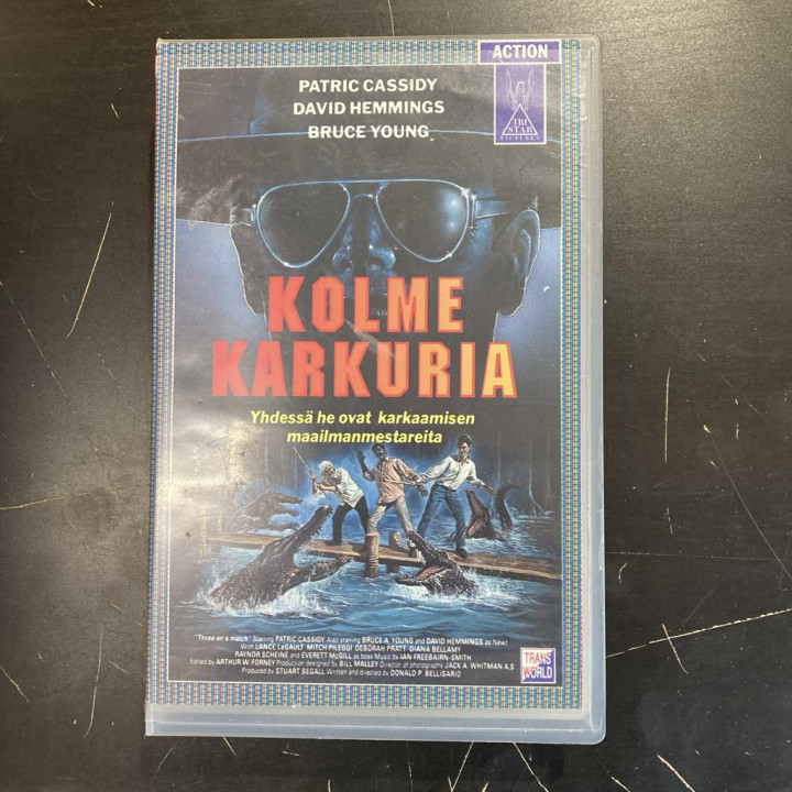 Kolme karkuria VHS (VG+/VG+) -toiminta/jännitys-