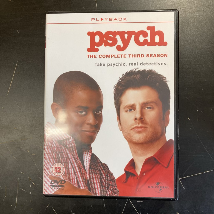 Psych - Season 3 4DVD (VG-VG+/M-) -tv-sarja- (ei suomenkielistä tekstitystä)