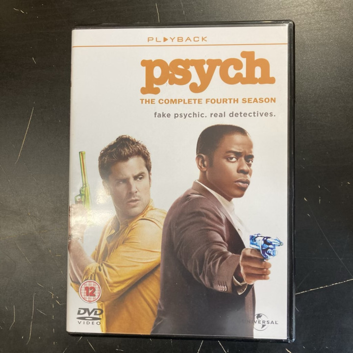 Psych - Season 4 4DVD (VG-VG+/M-) -tv-sarja- (ei suomenkielistä tekstitystä)