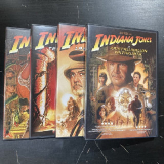 Indiana Jones 1-4 4DVD (VG+-M-/M-) -seikkailu-