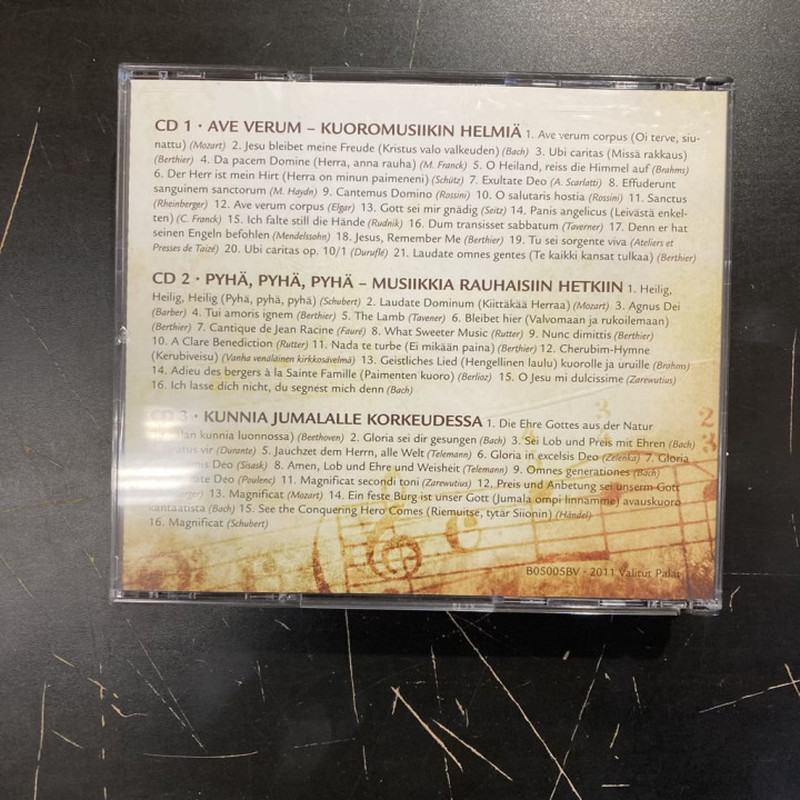 Musiikkia elämän matkalle: Kuorolaulun lumoa 3CD (VG+-M-/M-) -klassinen-