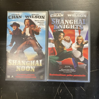 Shanghai Noon / Shanghai Knights VHS (VG+/VG+) -western/komedia-