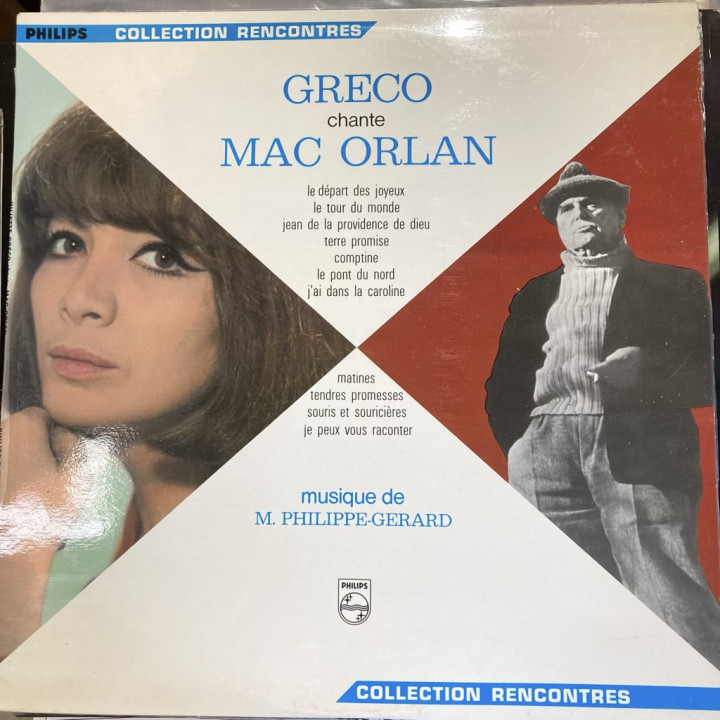 Juliette Greco - Juliette Greco Chante Mac Orlan LP (VG/VG+) -chanson-