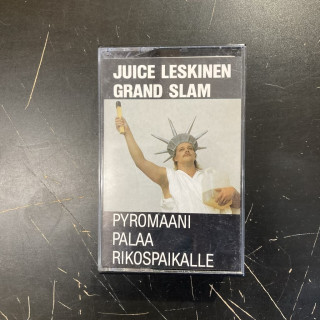 Juice Leskinen Grand Slam - Pyromaani palaa rikospaikalle C-kasetti (VG+/VG+) -pop rock-