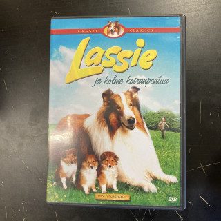 Lassie ja kolme koiranpentua DVD (VG/M-) -seikkailu/draama-