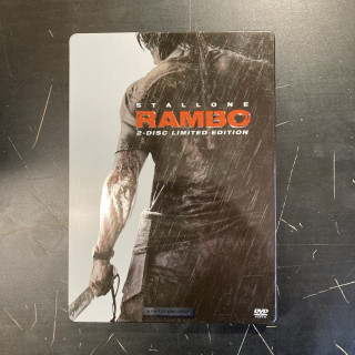 Rambo 4 (limited edition steelbook) 2DVD (VG+/VG+) -toiminta-