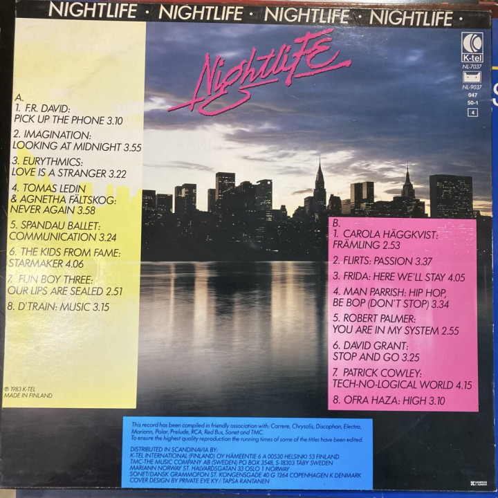 V/A - Nightlife (FIN/1983) LP (VG+-M-/VG+)