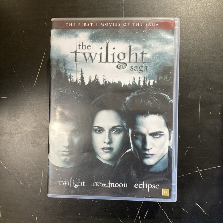 Twilight Saga (1-3) 3DVD (M-/VG+) -seikkailu/draama-