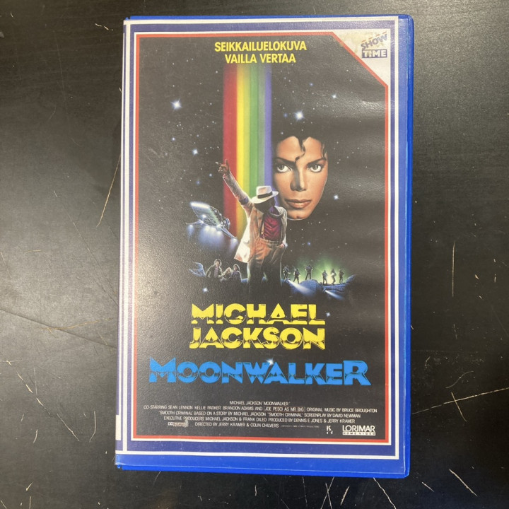 Moonwalker VHS (VG+/M-) -musikaali/fantasia-
