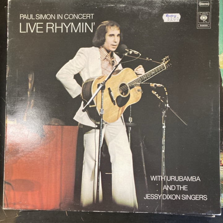 Paul Simon - Live Rhymin' (HOL/1974) LP (VG-VG+/VG+) -pop rock-
