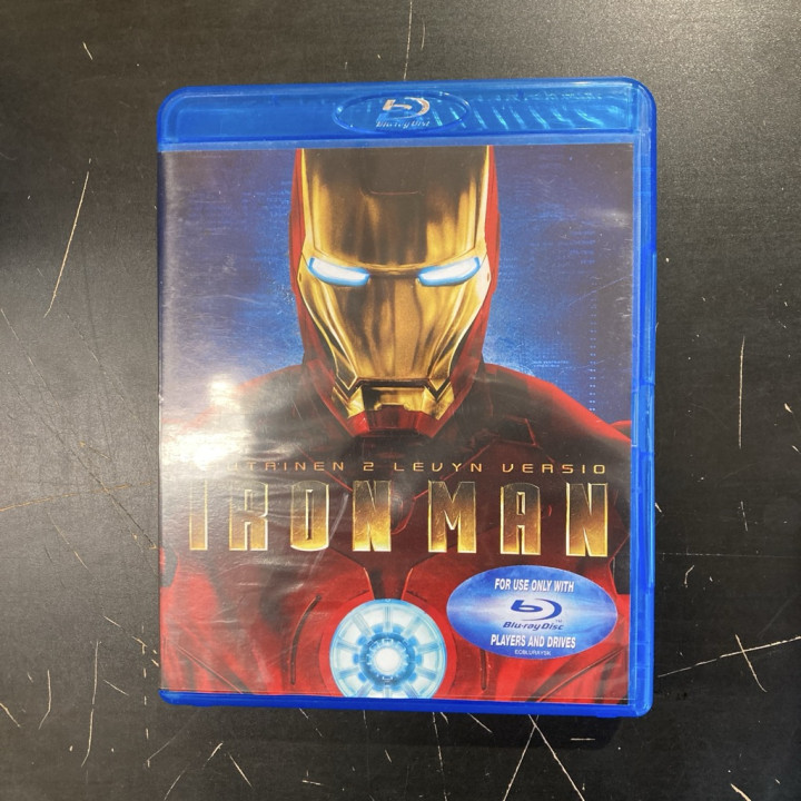 Iron Man (rautainen versio) Blu-ray (M-/VG) -toiminta/sci-fi-
