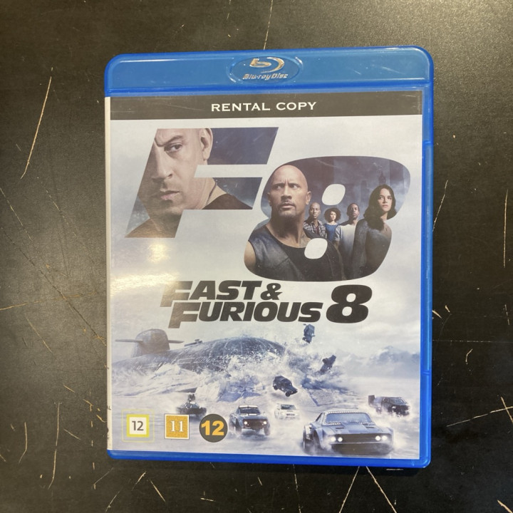 Fast & Furious 8 Blu-ray (VG+/M-) -toiminta-